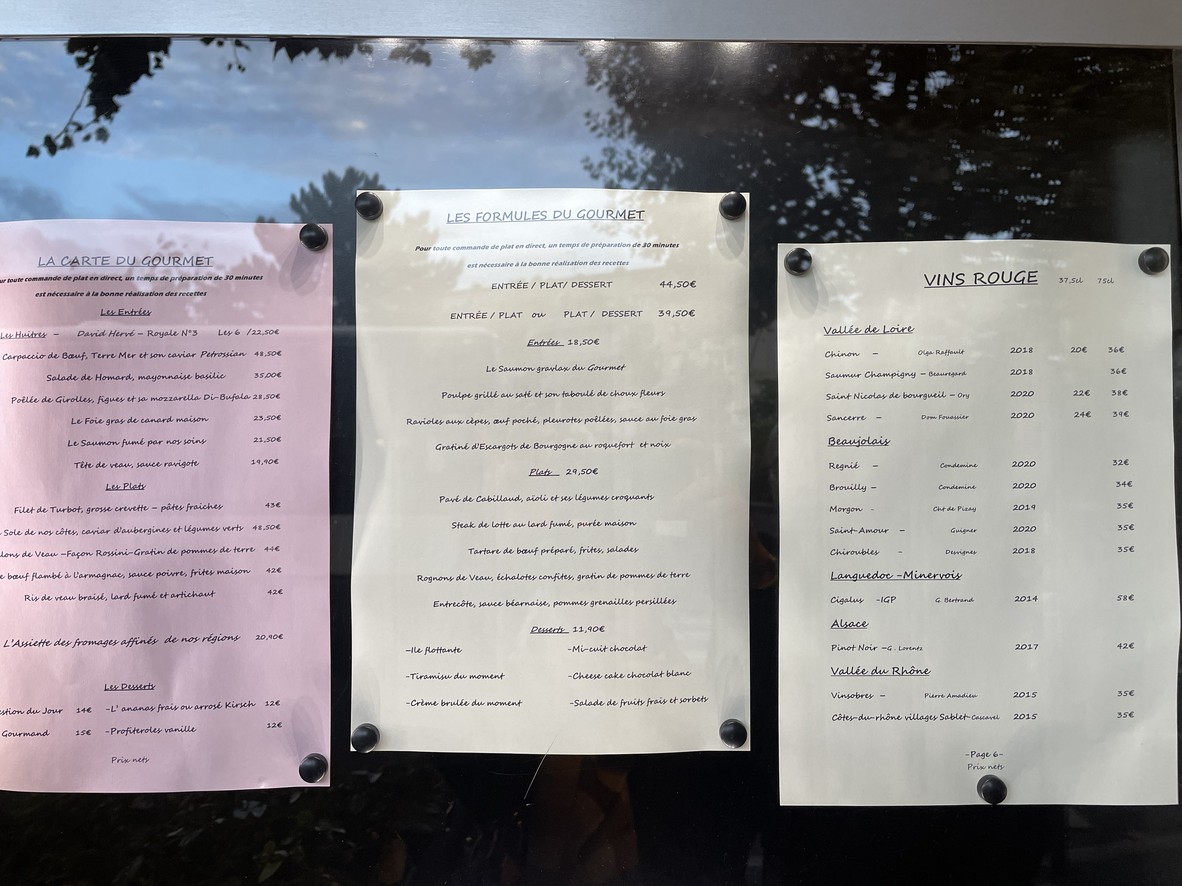 Le Petit Gourmet menu 1