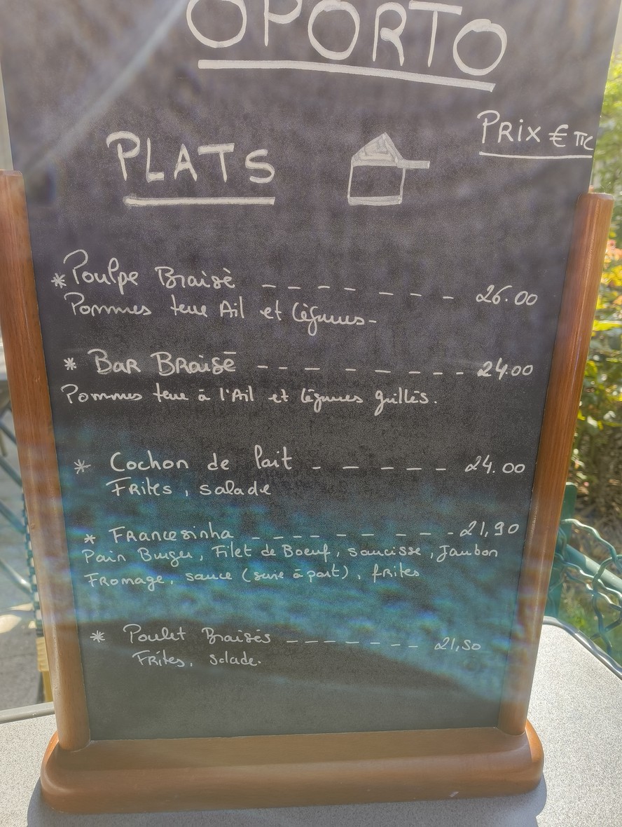 Porto Traiteur Portuguais menu 2