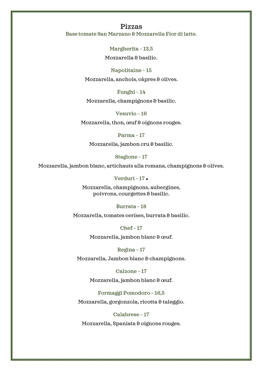 In Casa ~ Levallois menu 3