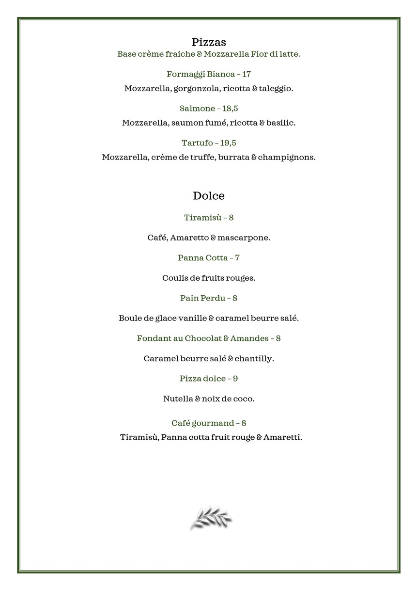 In Casa ~ Levallois menu 4