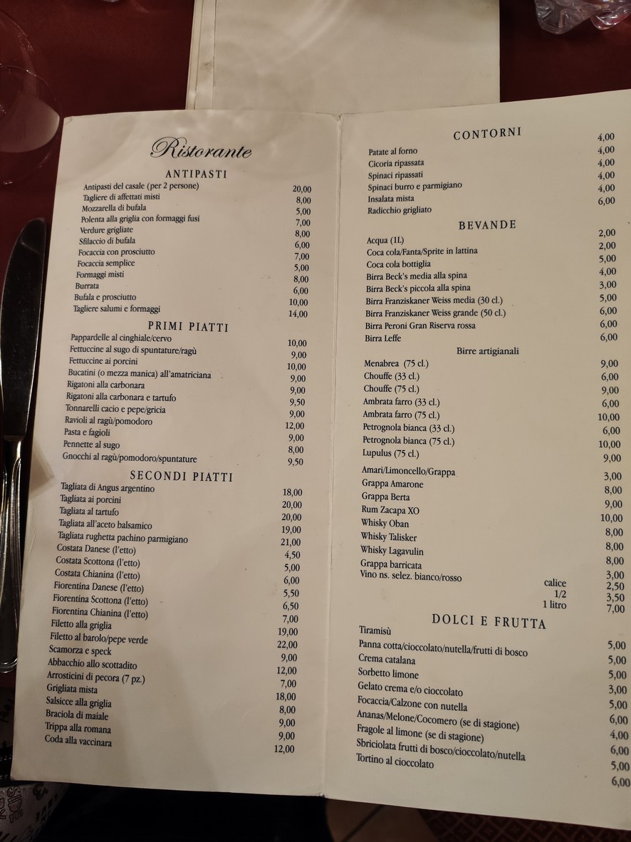 Ristorante Casale Gottifredi menu 1