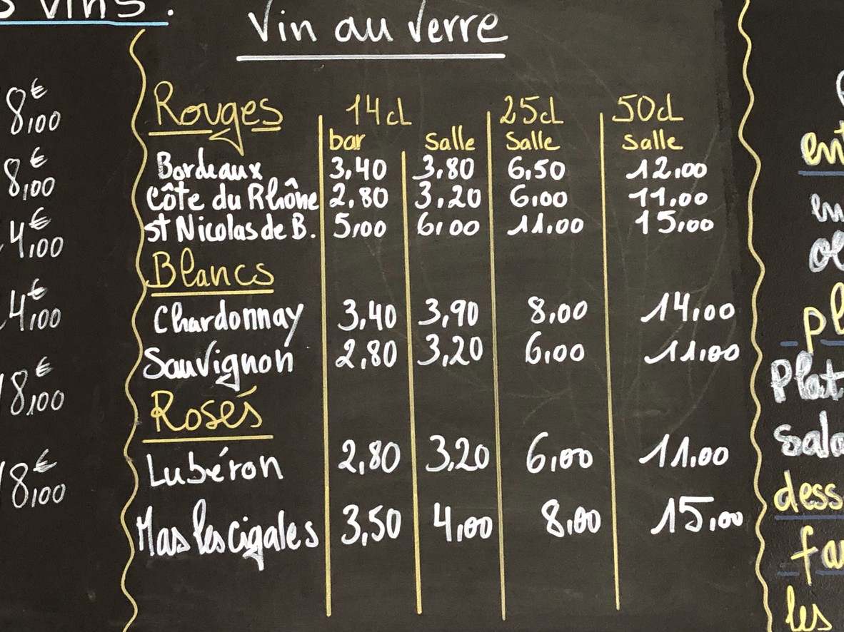 Bar Du Metro Brasserie restaurant menu 3