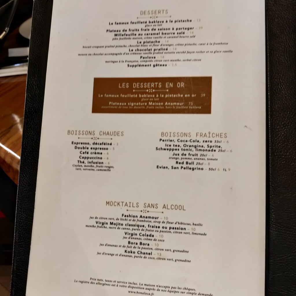 Maison Anamour menu 4