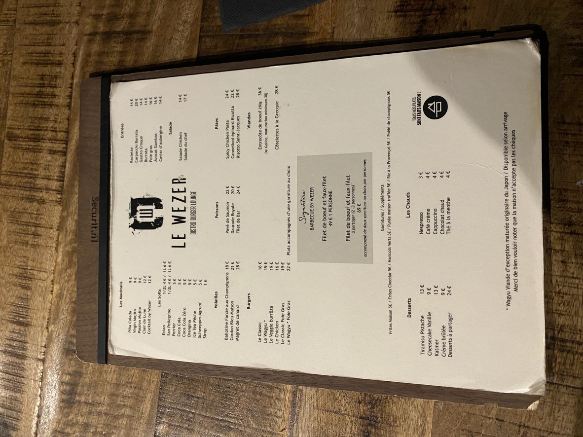 El Wezer menu 1