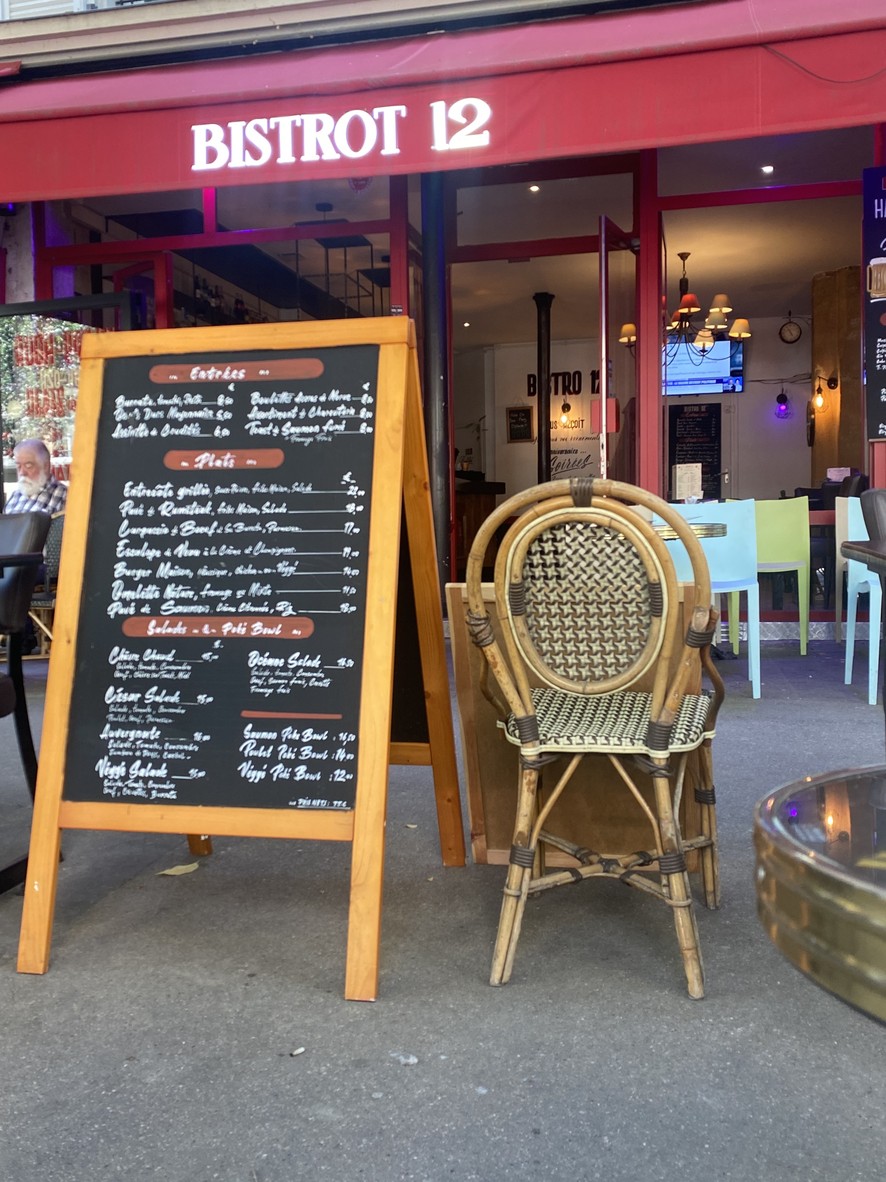 Bistro 12 menu 1
