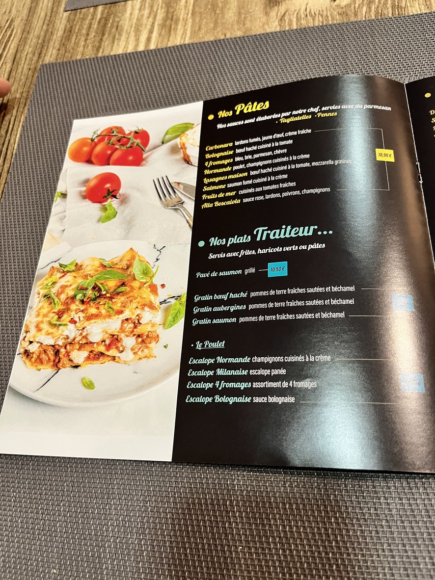 Casa Di Roma Chatillon menu 3