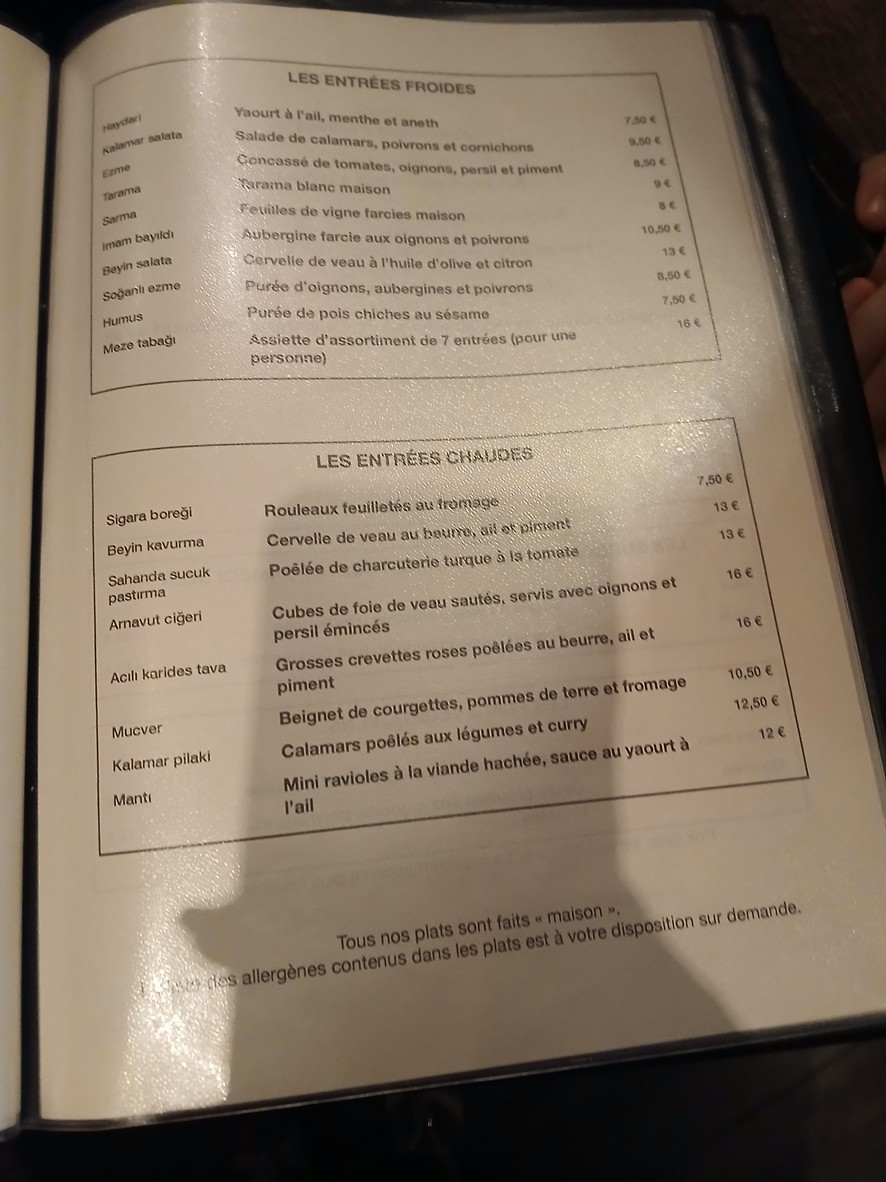 El Janízaro menu 1