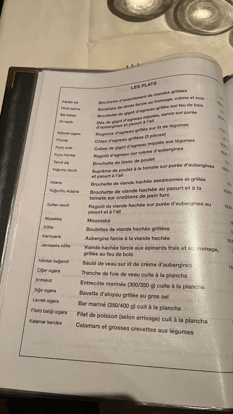 El Janízaro menu 3