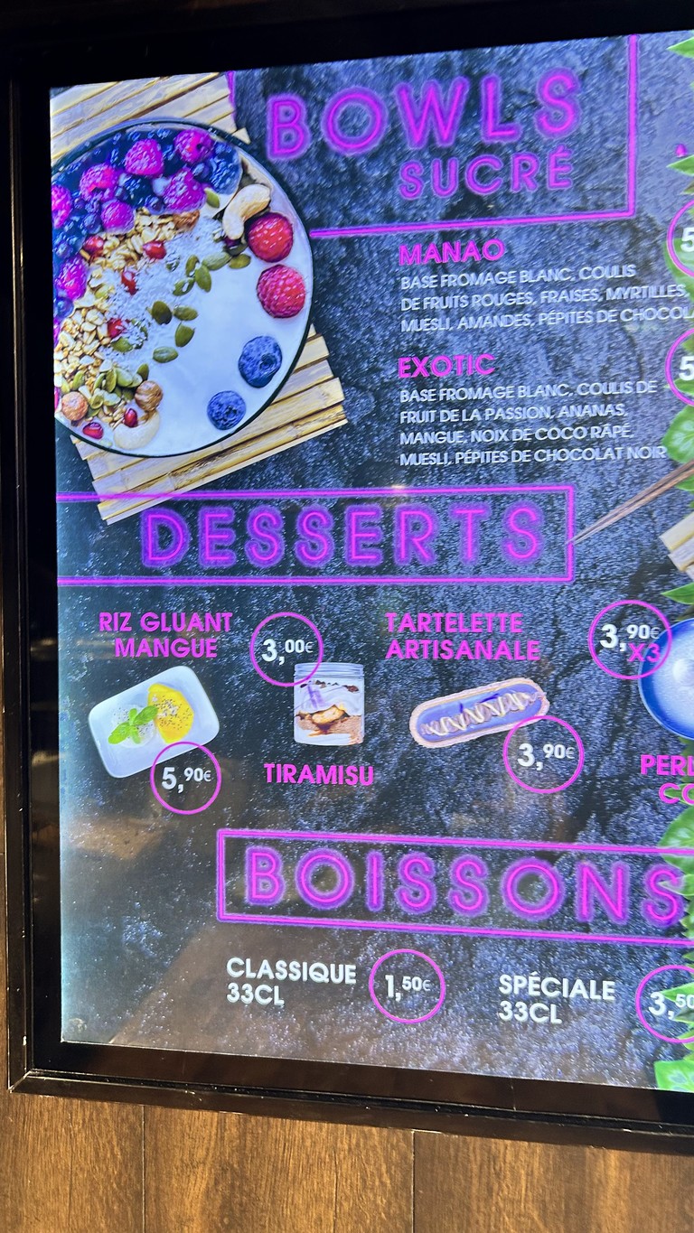 Manao menu 4