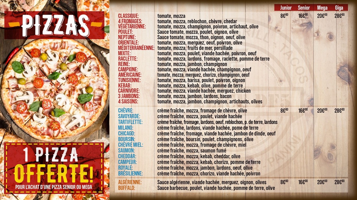Délice DF5 menu 3