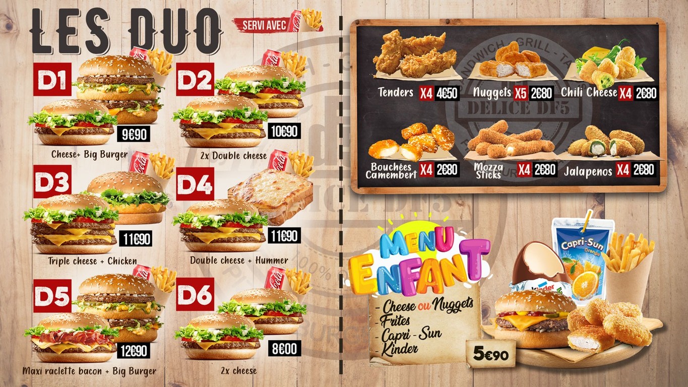 Délice DF5 menu 8
