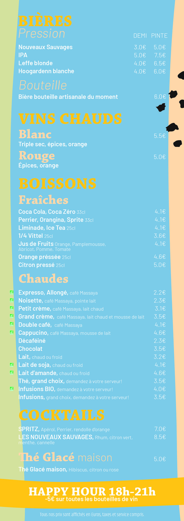 Les Nouveaux Sauvages menu 2