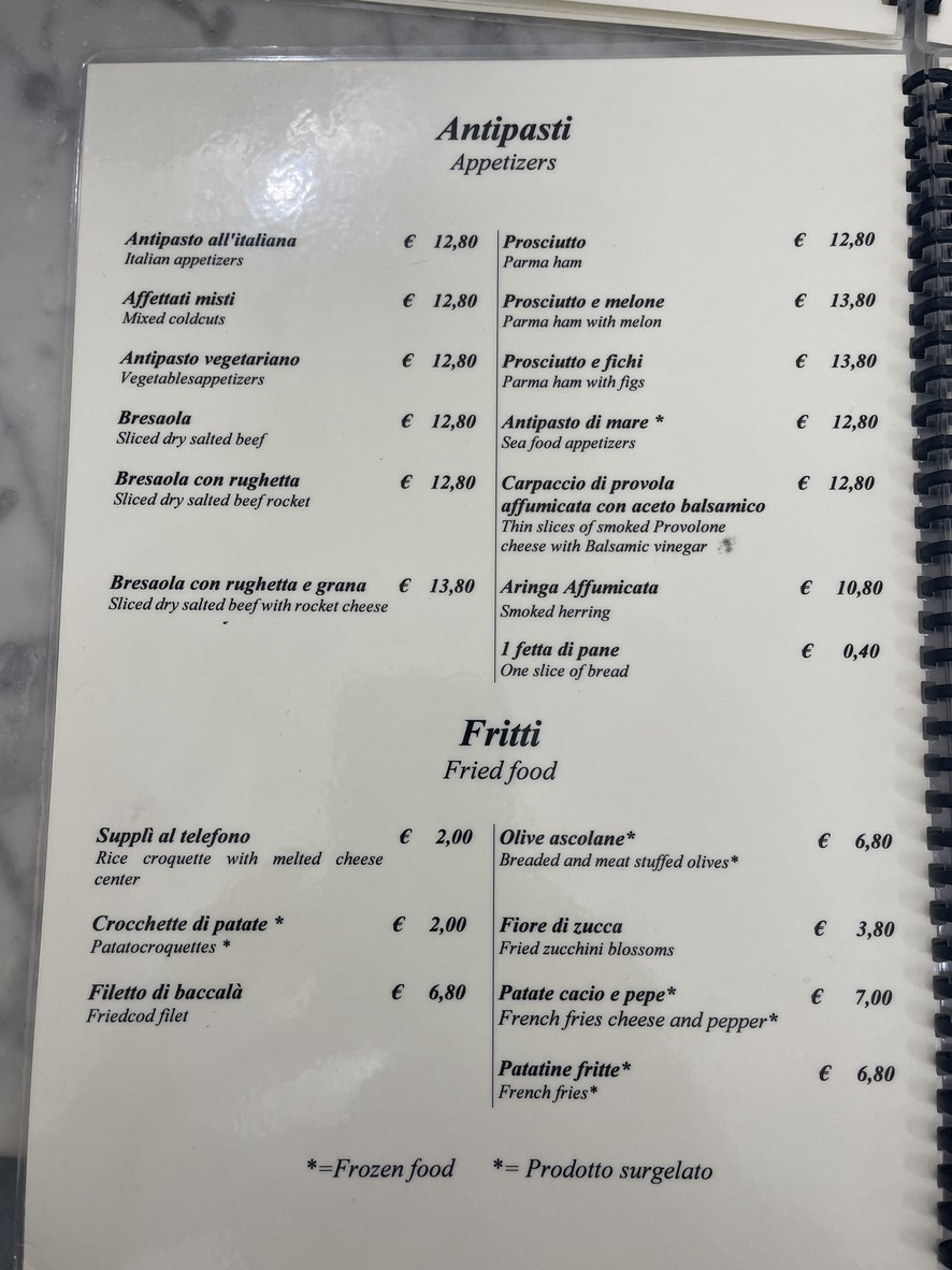 Ai Marmi menu 2