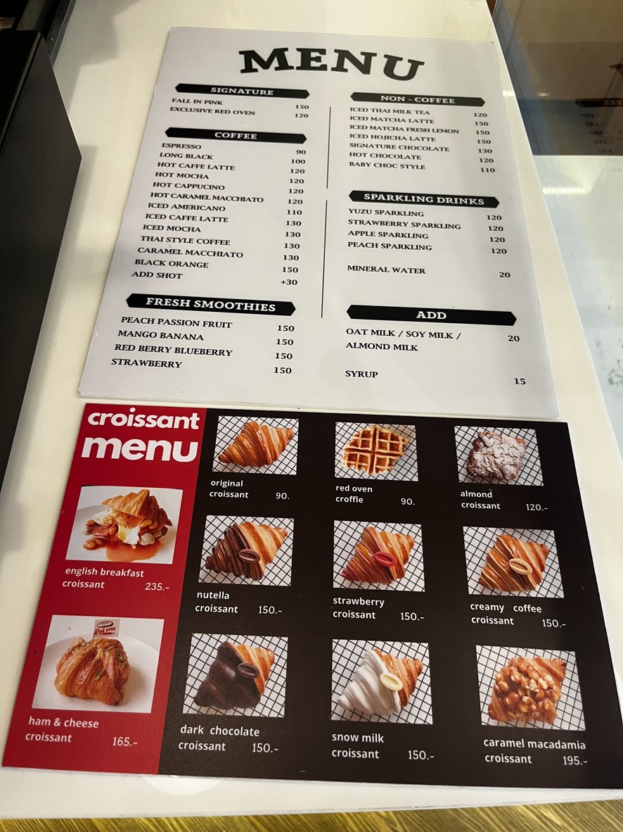 พริ้ม ผัดไทย Prim Padthai @ Redoven bakery menu 2