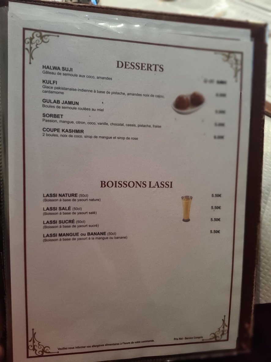 Restaurant Taj Mahal menu 7