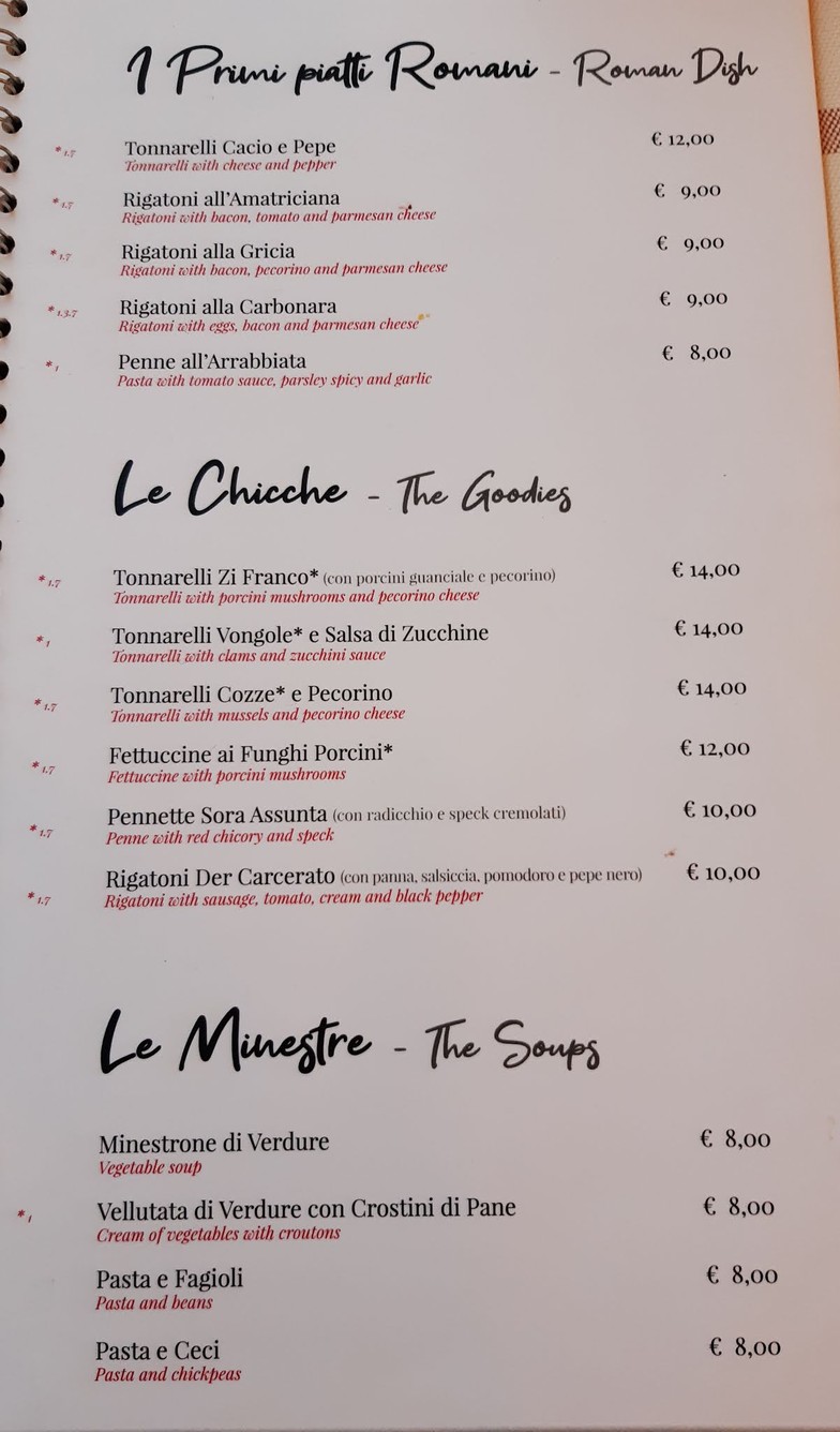 Hostaria Pizzeria da Nonna Nella menu 2