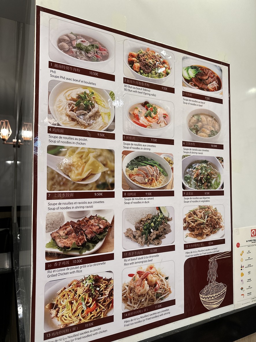 Les Saveurs menu 1