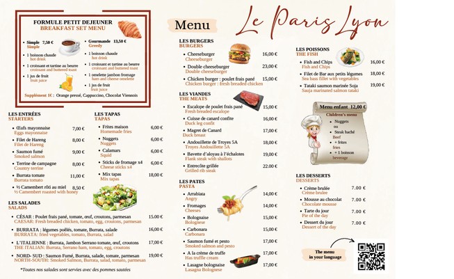 Bar Tabac Restaurant Le Paris Lyon