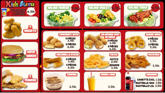 Le Chick menu 1