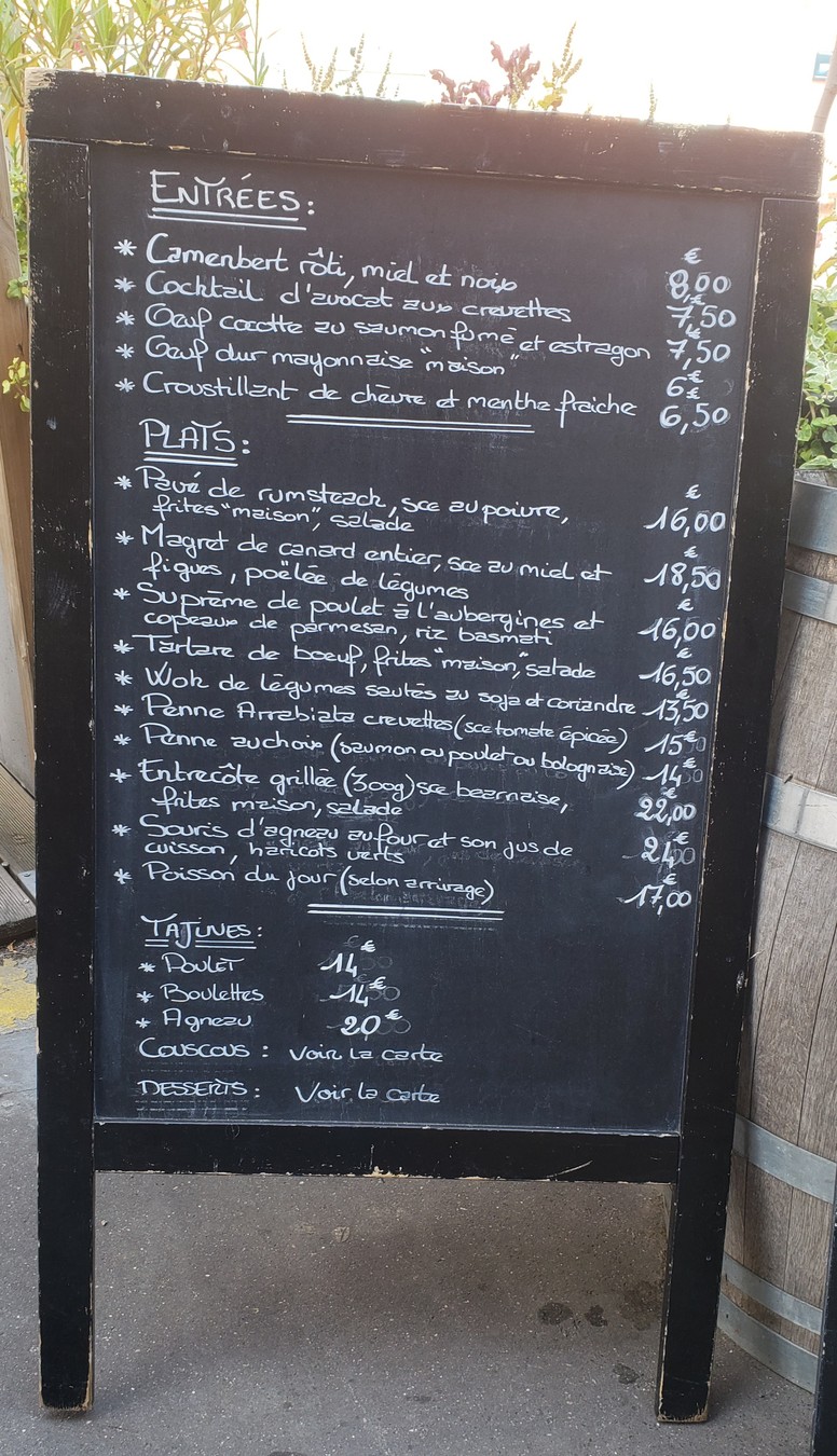 Le Gevaudan menu 1