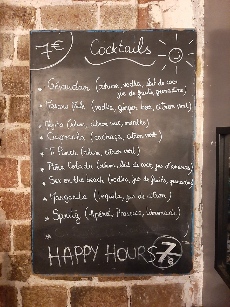 Le Gevaudan menu 3