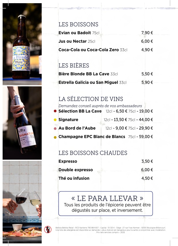 Bellota-Bellota Champs Elysées menu 3