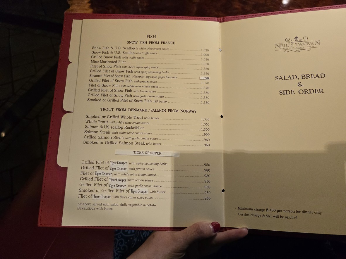 Neil's Tavern Steak & Seafood menu 1