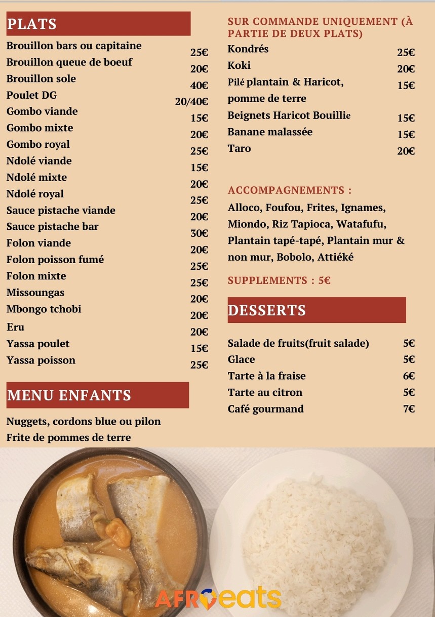 Restaurant Le Victoria Lounge menu 2