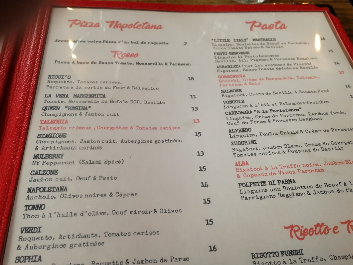 RICCI Neuilly menu 2