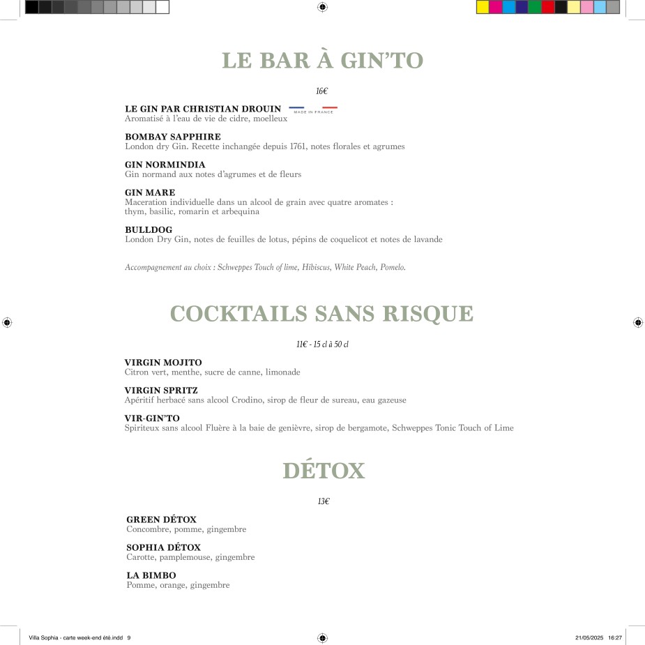 Villa Sophia menu 6
