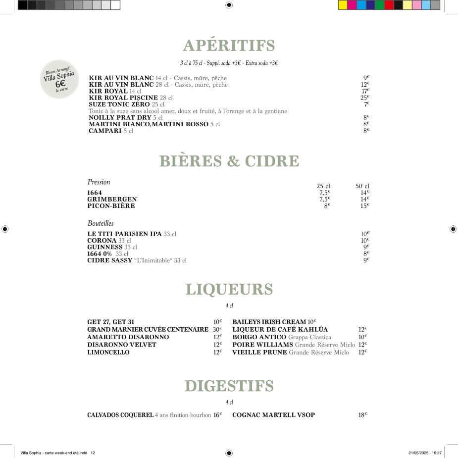 Villa Sophia menu 8