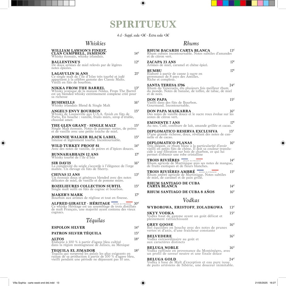 Villa Sophia menu 9