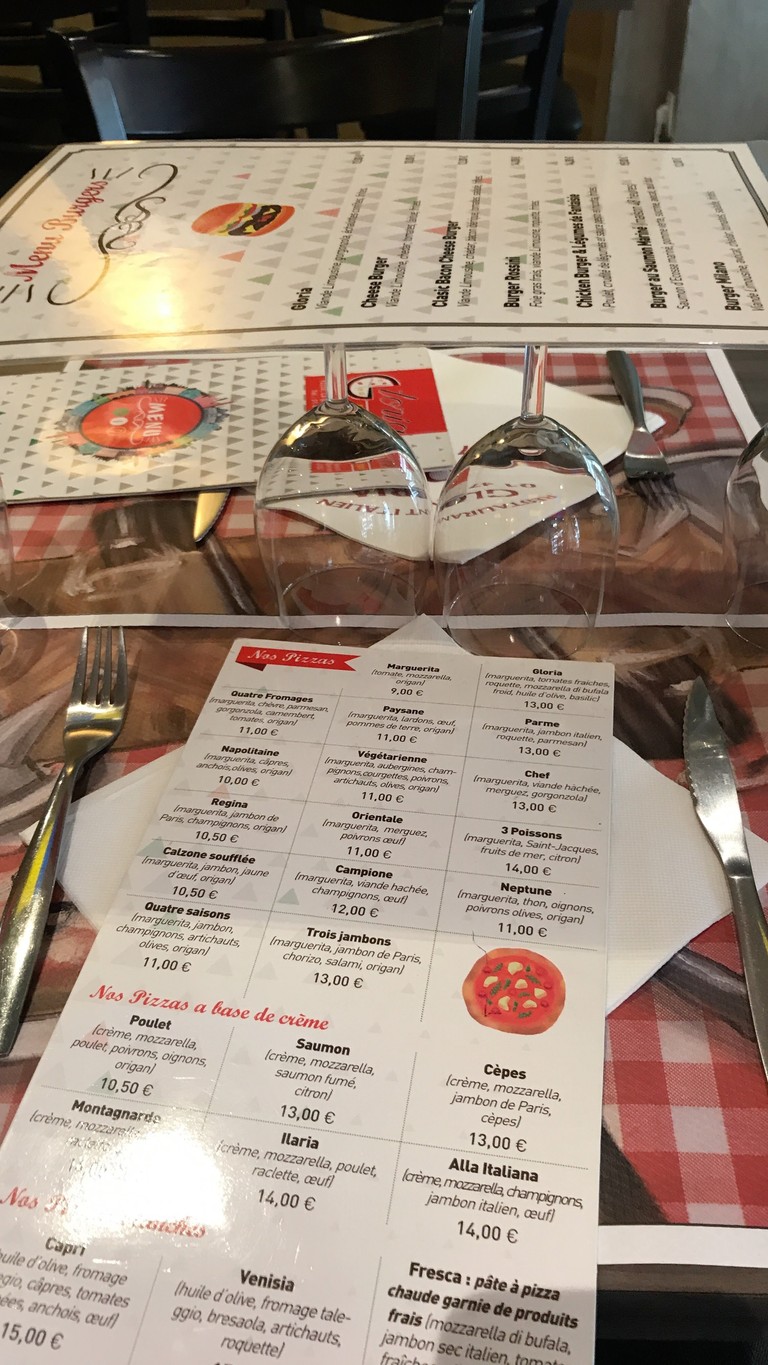 Gloria menu 1
