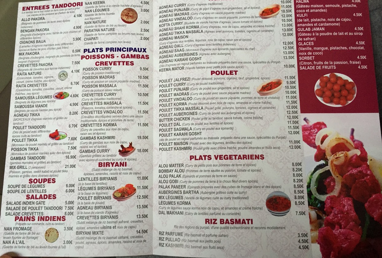 India Gate menu 2