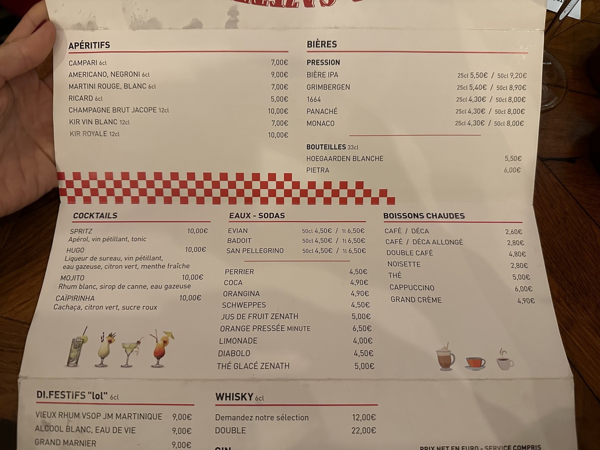 Le Clocher du Village menu 3
