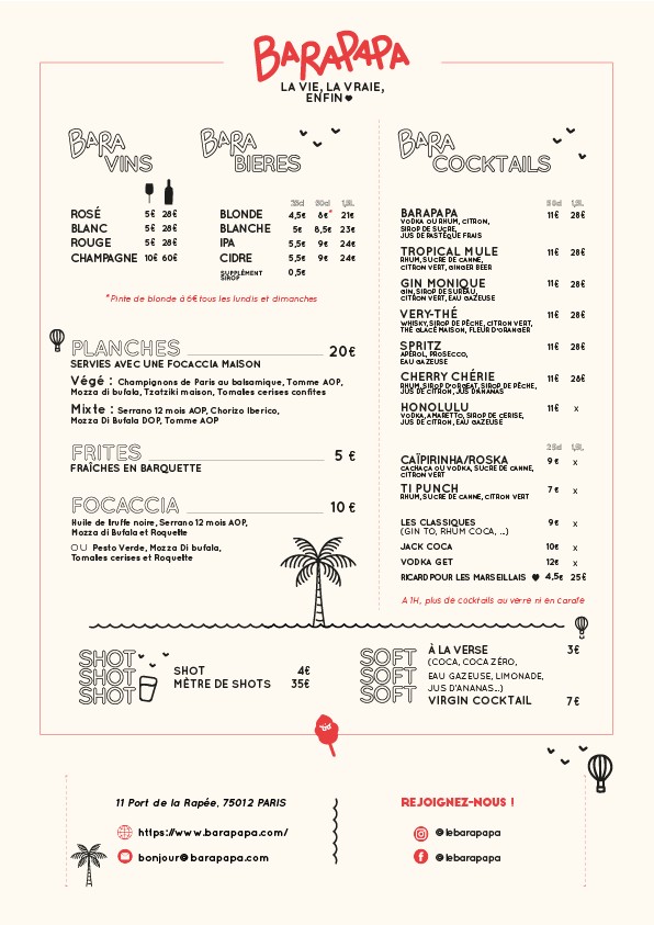 Barapapa menu 1