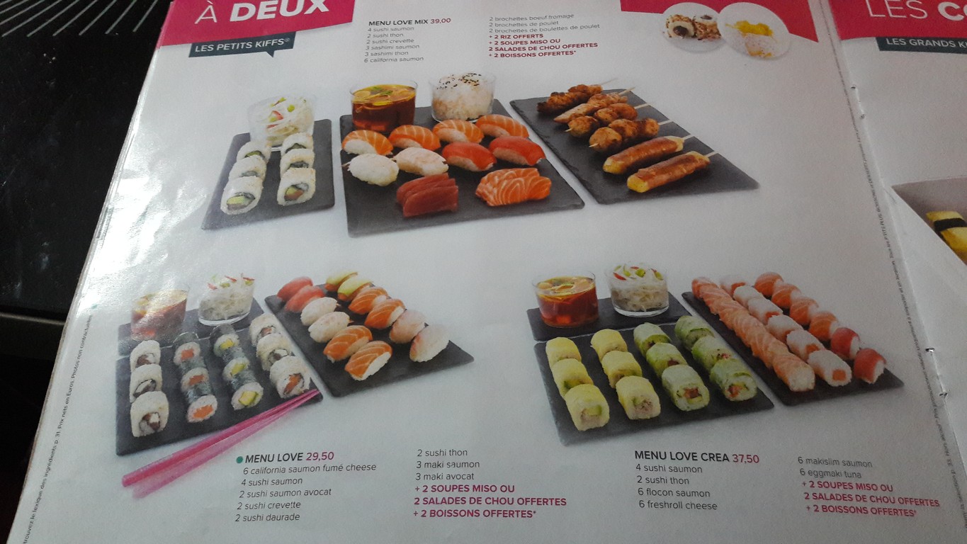 Planet Sushi menu 1