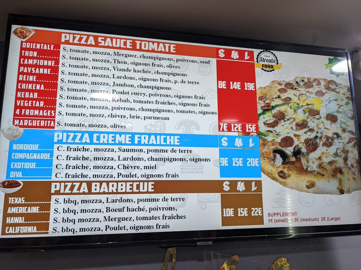 Streats menu 1