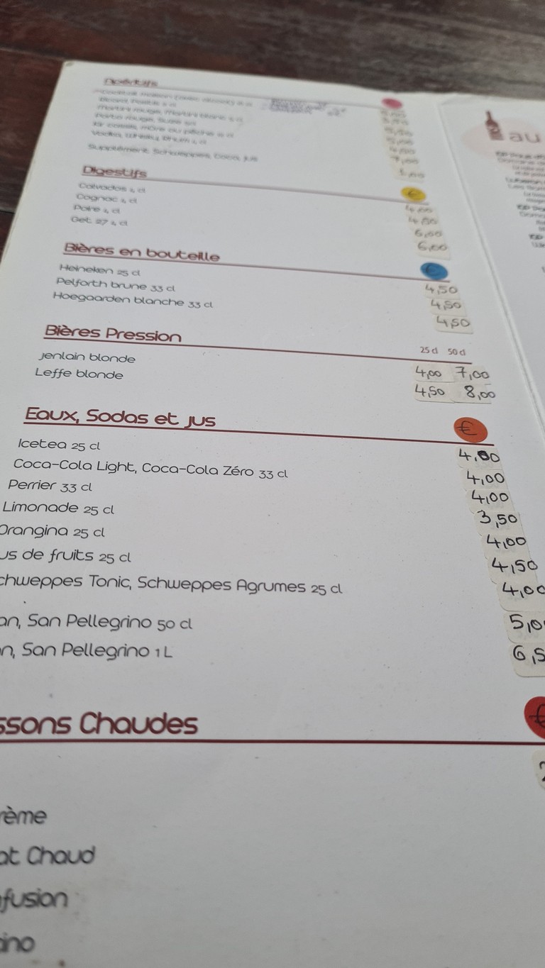 Capri's menu 2