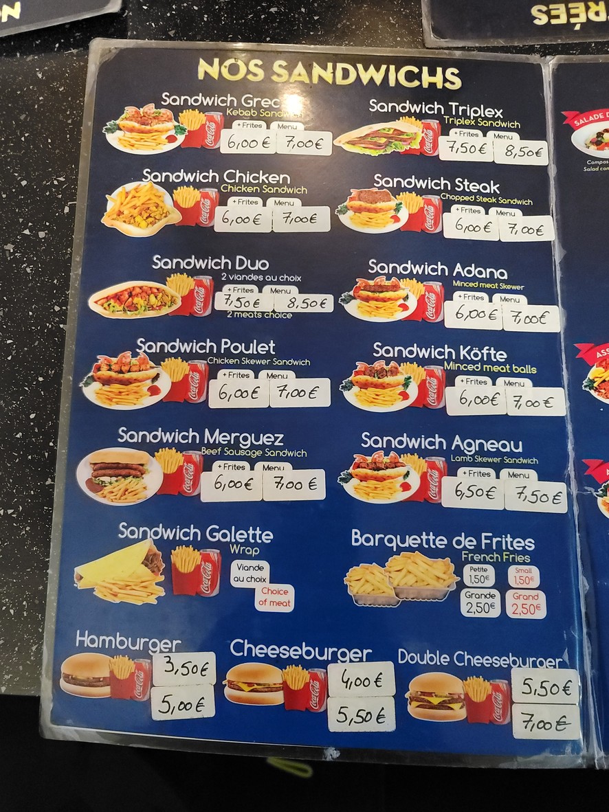 Restaurant Paris Istanbul menu 2
