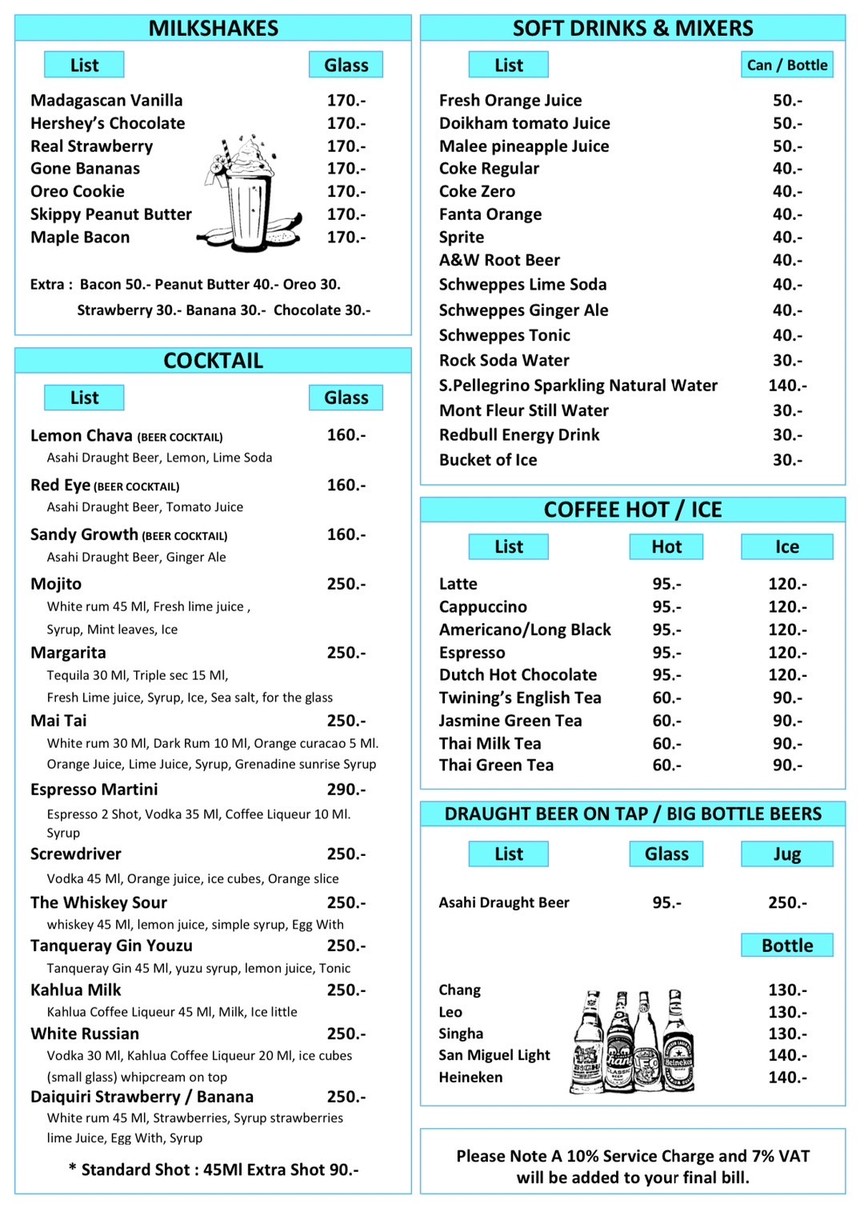 The Shack Bangkok menu 4