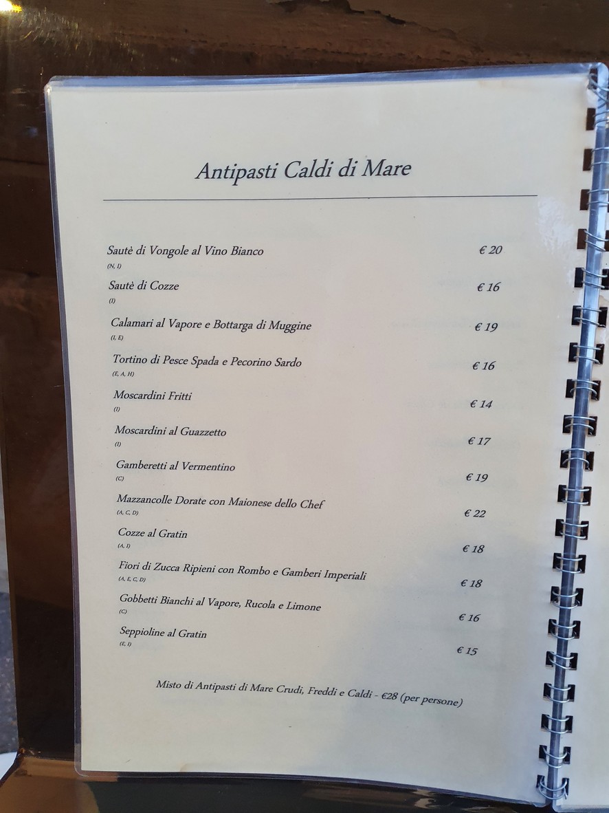 Eleonora d'Arborea menu 3