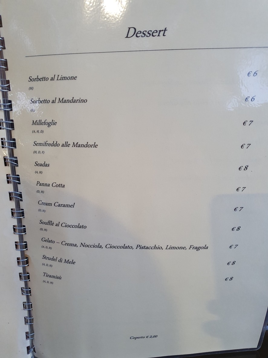 Eleonora d'Arborea menu 8