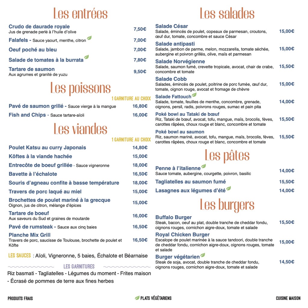 Le Café Salé | El Bistró Auténtico de Montreuil menu 1
