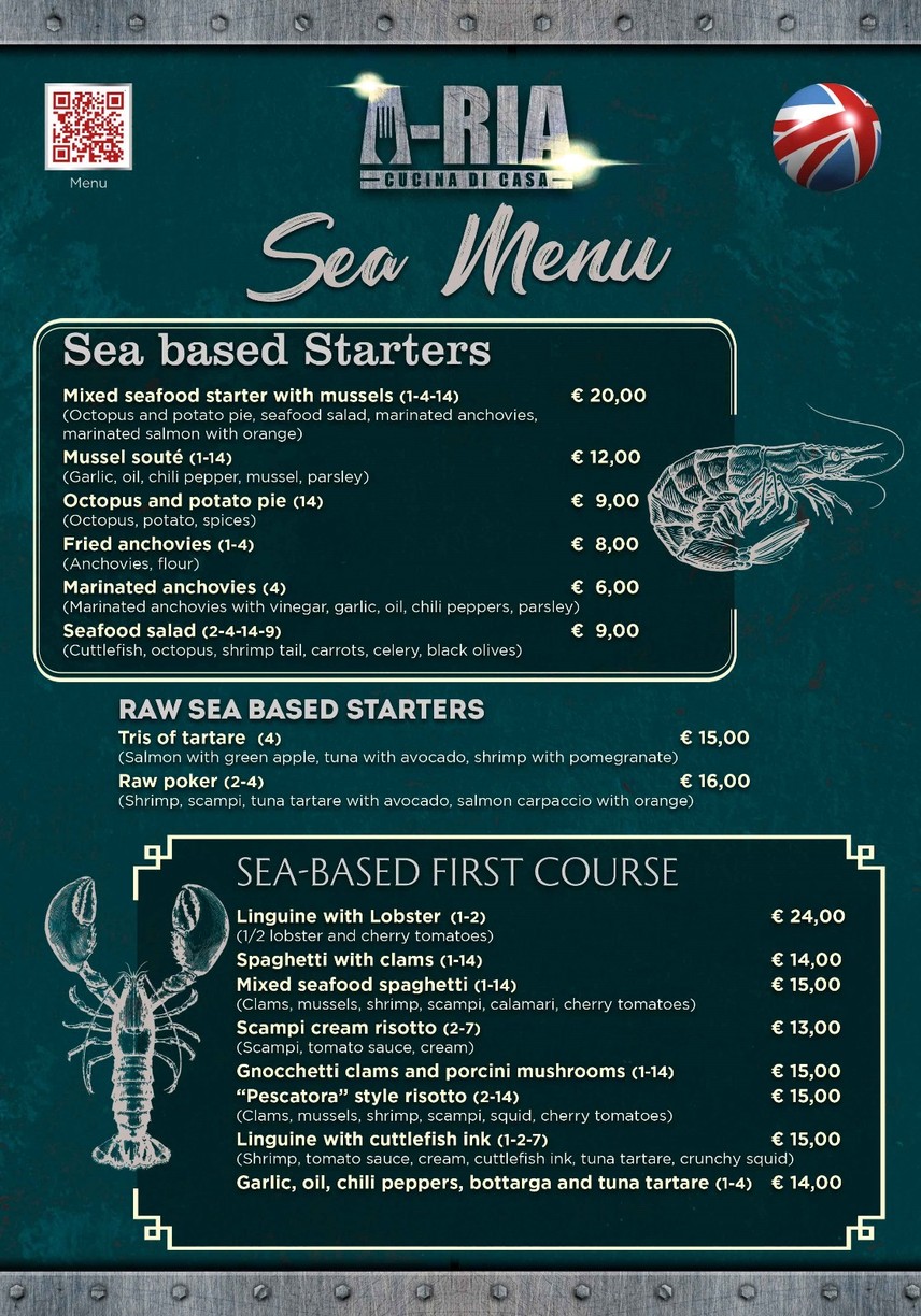 A-RIA Cucina di Casa menu 3