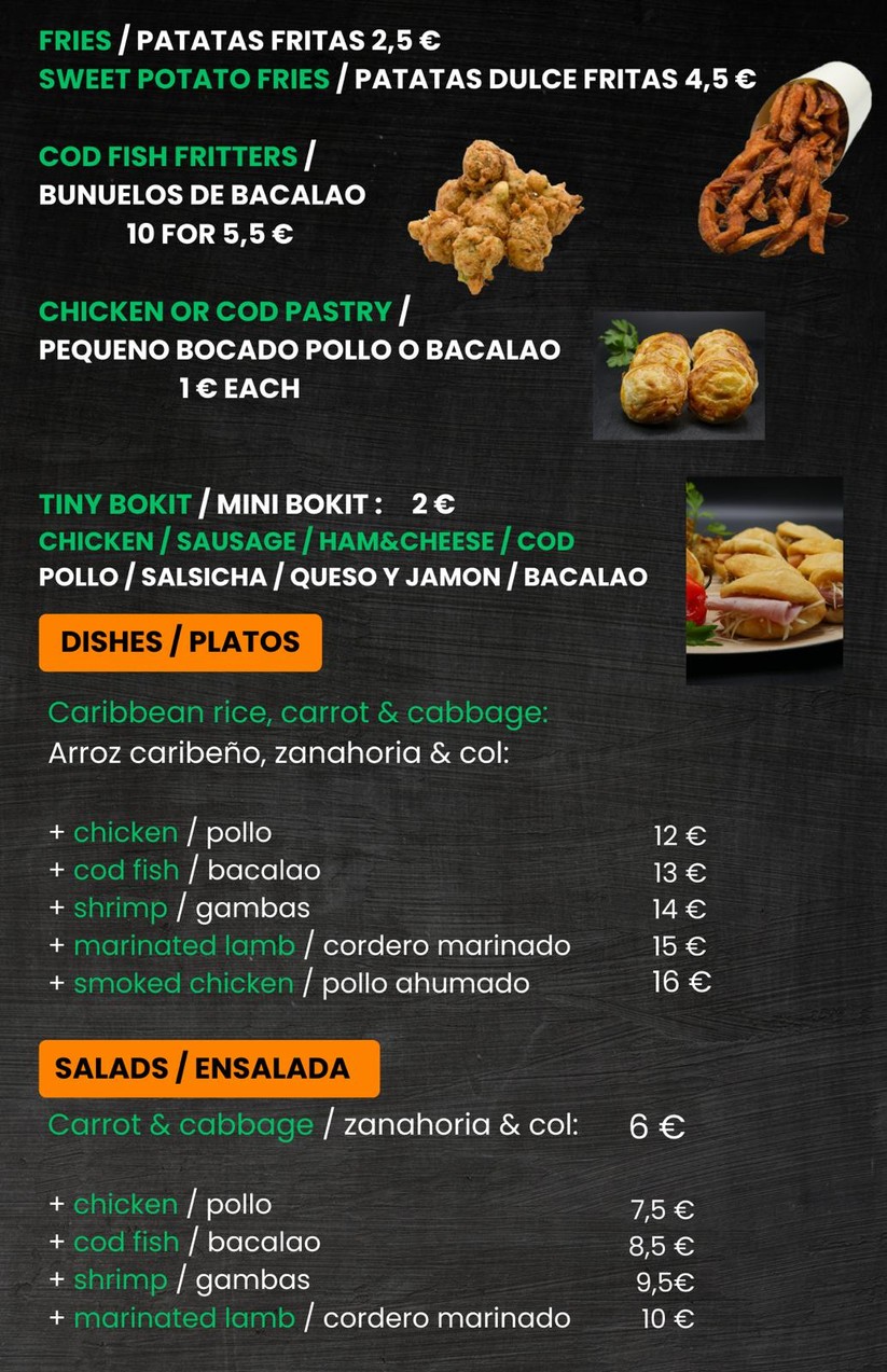 Banm’Bokit menu 1