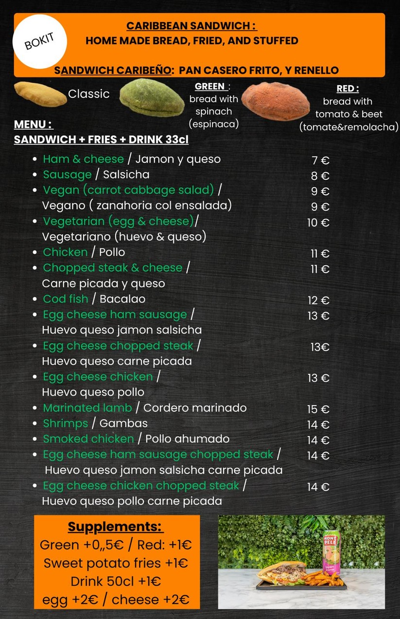 Banm’Bokit menu 2