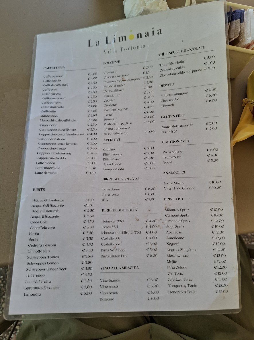 La Limonaia menu 4