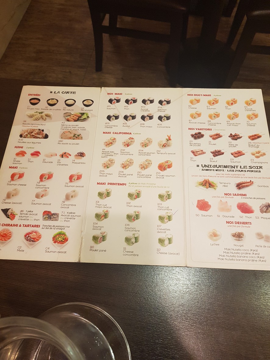 Wasabi menu 2