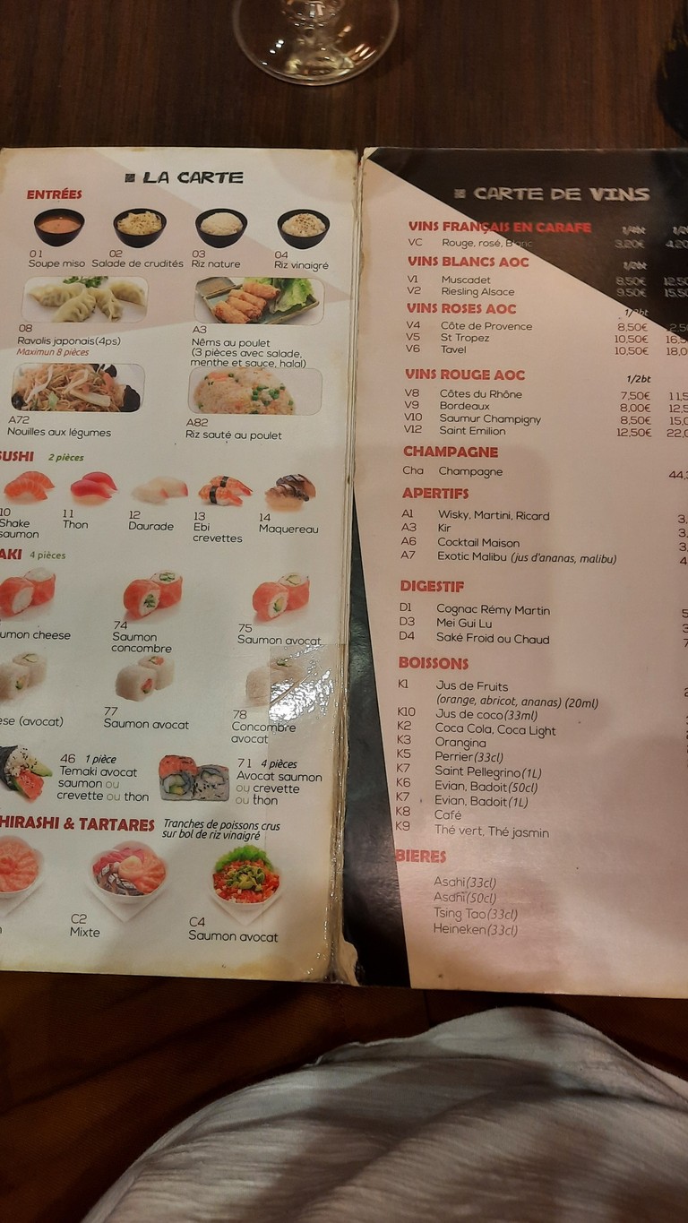 Wasabi menu 3